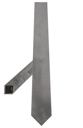 Мужской шелковый галстук ZILLI серого цвета, арт. 50000/TIE | Фото 2 (Материал: Текстиль, Шелк; Принт: С принтом; Региональные ограничения белый список (Axapta Mercury): RU)