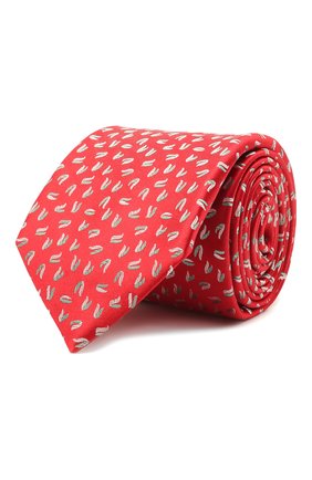 Мужской шелковый галстук ZILLI красного цвета, арт. 51300/TIE | Фото 1 (Материал: Шелк, Текстиль; Принт: С принтом; Региональные ограничения белый список (Axapta Mercury): RU)