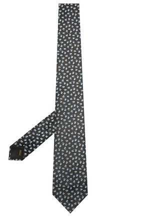 Мужской шелковый галстук ZILLI черного цвета, арт. 51300/TIE | Фото 2 (Материал: Текстиль, Шелк; Принт: С принтом; Региональные ограничения белый список (Axapta Mercury): RU)