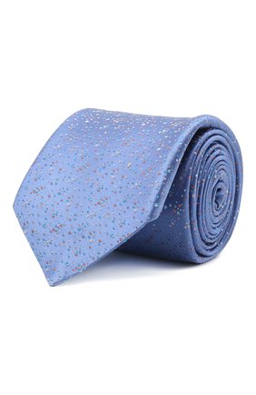 Мужской шелковый галстук ZILLI синего цвета, арт. 51303/TIE | Фото 1 (Материал: Шелк, Текстиль; Принт: С принтом; Региональные ограничения белый список (Axapta Mercury): RU)