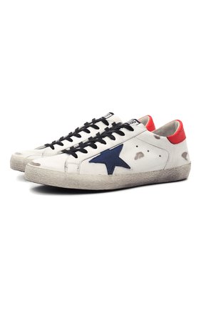 Мужские кожаные кеды superstar GOLDEN GOOSE DELUXE BRAND белого цвета по цене 39350 руб., арт. GMF00101.F000348 | Фото 1 Мужские кожаные кеды superstar GOLDEN GOOSE DELUXE BRAND белого цвета, арт. GMF00101.F000348 | Фото 1