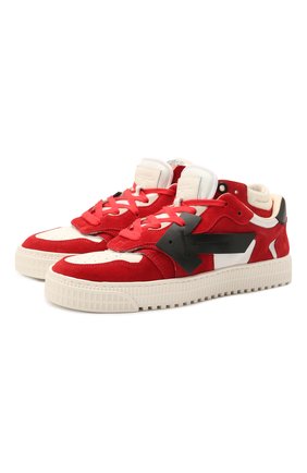 Мужские комбинированные кеды off-court OFF-WHITE красного цвета по цене 43200 руб., арт. 0MIA151R21LEA0012510 | Фото 1 Мужские комбинированные кеды off-court OFF-WHITE красного цвета, арт. 0MIA151R21LEA0012510 | Фото 1