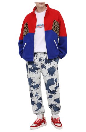 Мужские комбинированные кеды off-court OFF-WHITE красного цвета по цене 43200 руб., арт. 0MIA151R21LEA0012510 | Фото 2 Мужские комбинированные кеды off-court OFF-WHITE красного цвета, арт. 0MIA151R21LEA0012510 | Фото 2