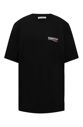 Женская хлопковая футболка BALENCIAGA черно-белого цвета по цене 48300 руб., арт. 641655/TIV52 | Фото 1 Женская хлопковая футболка BALENCIAGA черно-белого цвета, арт. 641655/TIV52 | Фото 1