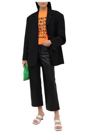 Женская футболка BALENCIAGA оранжевого цвета по цене 48500 руб., арт. 612965/TJVI3 | Фото 2 Женская футболка BALENCIAGA оранжевого цвета, арт. 612965/TJVI3 | Фото 2