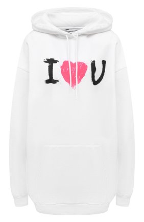 Женский хлопковое худи BALENCIAGA белого цвета по цене 84850 руб., арт. 578135/TJVL6 | Фото 1 Женский хлопковое худи BALENCIAGA белого цвета, арт. 578135/TJVL6 | Фото 1