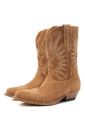 Женские замшевые сапоги wish star low GOLDEN GOOSE DELUXE BRAND коричневого цвета по цене 72950 руб., арт. GWF00136.F000487 | Фото 1 Женские замшевые сапоги wish star low GOLDEN GOOSE DELUXE BRAND коричневого цвета, арт. GWF00136.F000487 | Фото 1