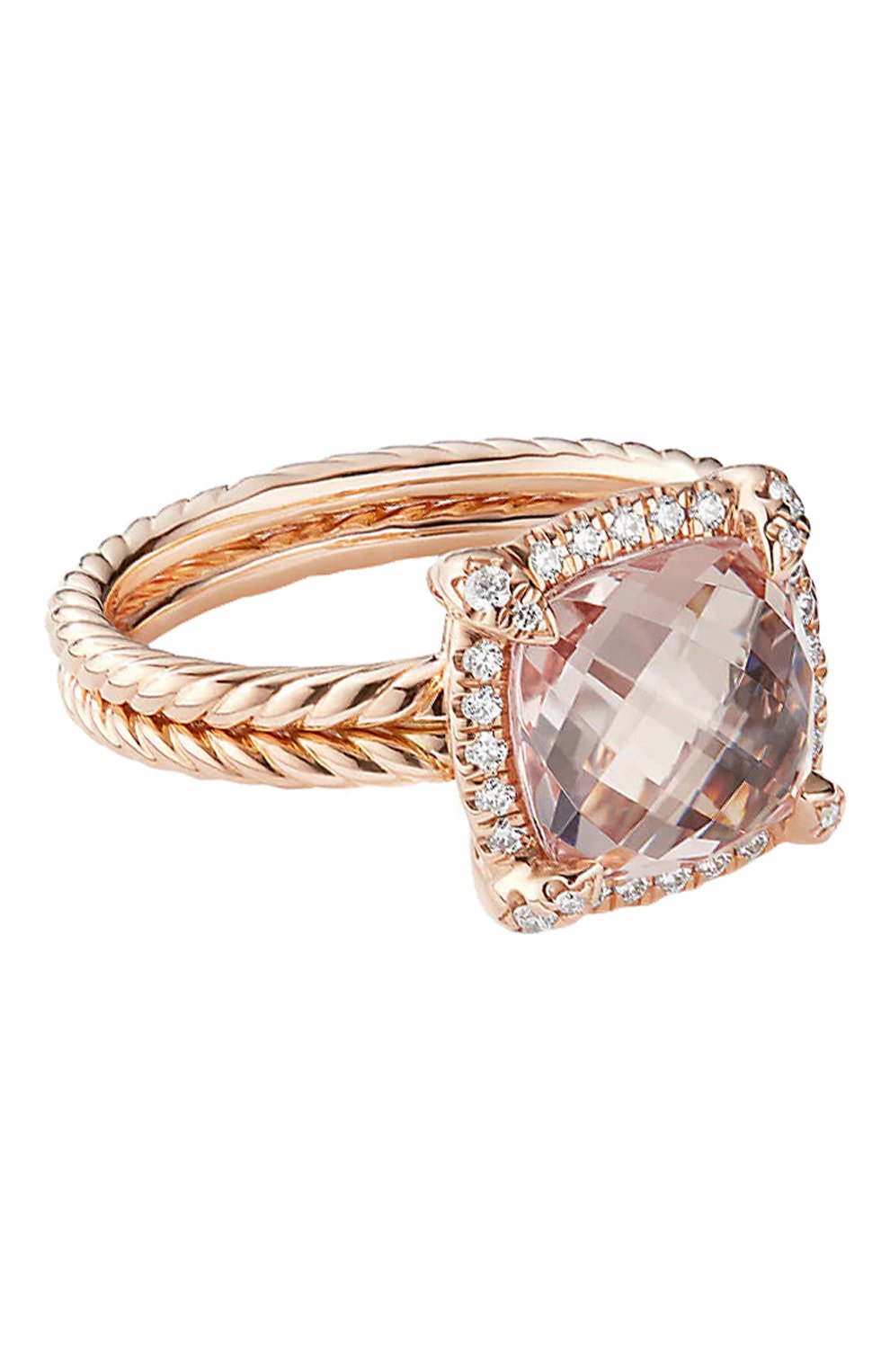 Женские кольцо DAVID YURMAN бесцветного цвета, арт. R12747D8RAMODI | Фото 1 (Драгоценные камни: Другие; Материал сплава: Розовое золото)