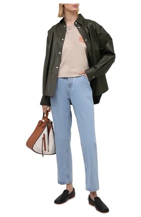 Женская хлопковая футболка LOEWE бежевого цвета по цене 29950 руб., арт. S540Y22X09 | Фото 2 Женская хлопковая футболка LOEWE бежевого цвета, арт. S540Y22X09 | Фото 2