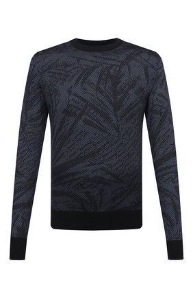 Мужской джемпер из шелка и кашемира ZEGNA COUTURE синего цвета по цене 99500 руб., арт. CWH91/110 | Фото 1 Мужской джемпер из шелка и кашемира ZEGNA COUTURE синего цвета, арт. CWH91/110 | Фото 1