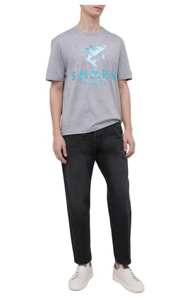 Мужская хлопковая футболка PAUL&SHARK серого цвета по цене 15250 руб., арт. 21411013/C00 | Фото 2 Мужская хлопковая футболка PAUL&SHARK серого цвета, арт. 21411013/C00 | Фото 2