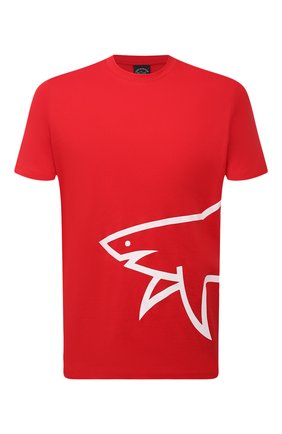 Мужская хлопковая футболка PAUL&SHARK красного цвета по цене 14500 руб., арт. 21411070/C00 | Фото 1 Мужская хлопковая футболка PAUL&SHARK красного цвета, арт. 21411070/C00 | Фото 1