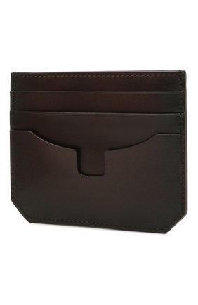 Мужской кожаный футляр для кредитных карт SANTONI темно-коричневого цвета по цене 16450 руб., арт. UFPPA2026F0-XVVDT50 | Фото 2 Мужской кожаный футляр для кредитных карт SANTONI темно-коричневого цвета, арт. UFPPA2026F0-XVVDT50 | Фото 2