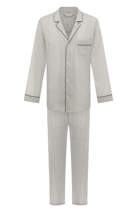 Мужская хлопковая пижама ZIMMERLI светло-серого цвета, арт. 4763-75001 | Фото 1 (Рукава: Длинные; Длина (для топов): Стандартные; Длина (брюки, джинсы): Стандартные; Материал внешний: Хлопок; Кросс-КТ: домашняя одежда)