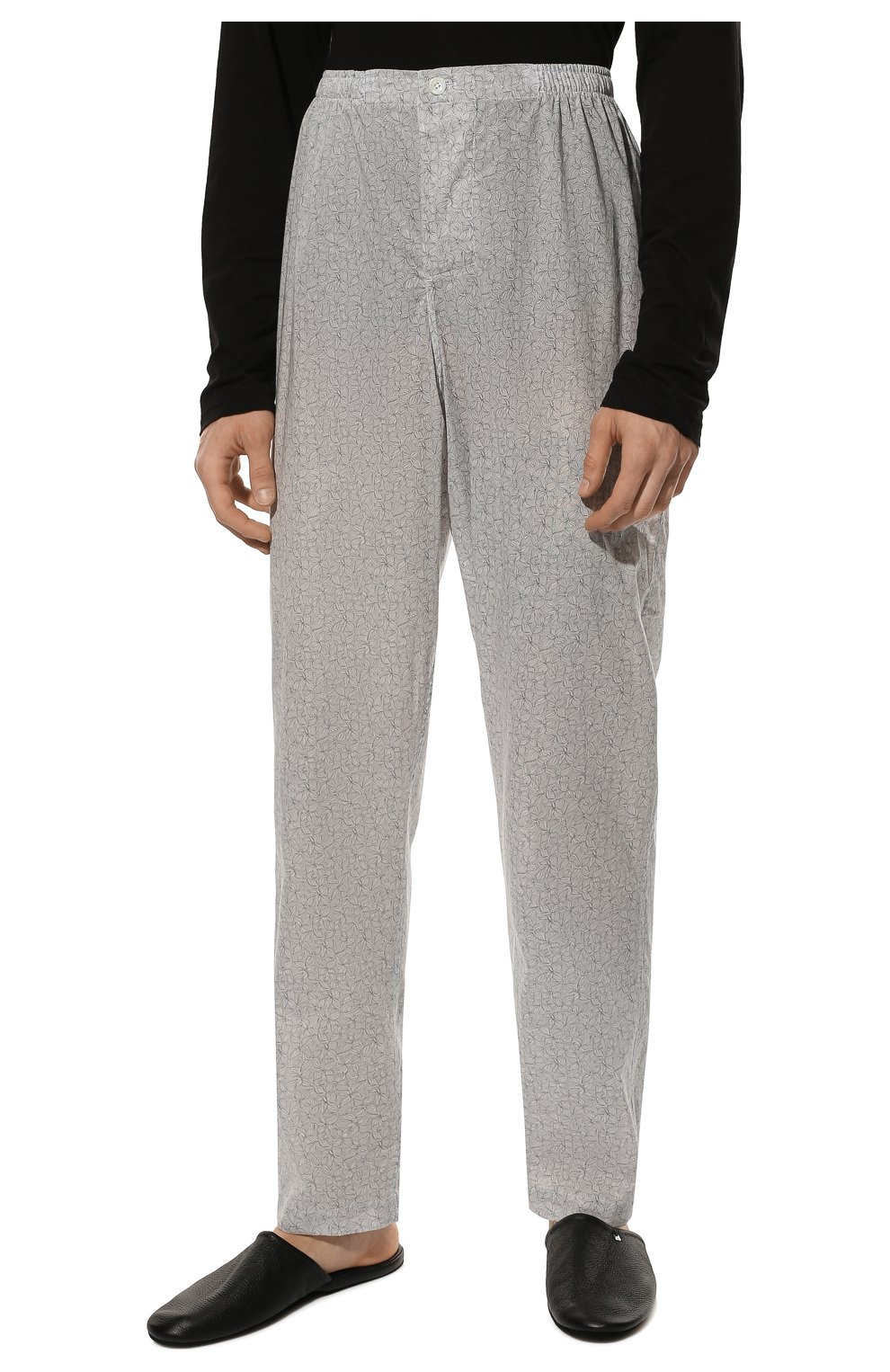 Мужская хлопковая пижама ZIMMERLI светло-серого цвета, арт. 4763-75001 | Фото 5 (Рукава: Длинные; Длина (брюки, джинсы): Стандартные; Кросс-КТ: домашняя одежда; Длина (для топов): Стандартные; Материал внешний: Хлопок)