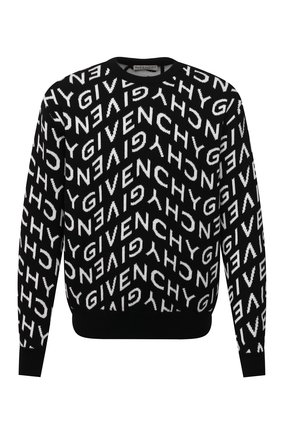 Мужской шерстяной свитер GIVENCHY черного цвета по цене 99500 руб., арт. BM90EQ4Y7G | Фото 1 Мужской шерстяной свитер GIVENCHY черного цвета, арт. BM90EQ4Y7G | Фото 1