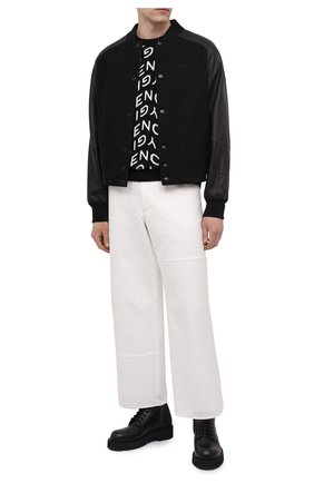 Мужской шерстяной свитер GIVENCHY черного цвета по цене 99500 руб., арт. BM90EQ4Y7G | Фото 2 Мужской шерстяной свитер GIVENCHY черного цвета, арт. BM90EQ4Y7G | Фото 2