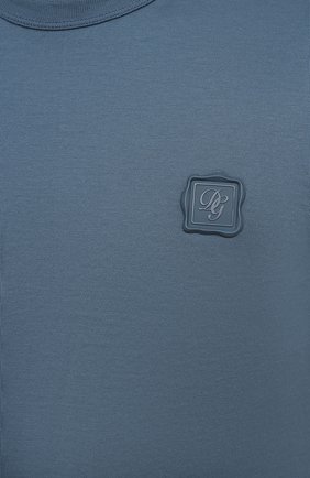 Мужская хлопковая футболка DOLCE & GABBANA синего цвета, арт. G8KBAZ/G7YDN | Фото 5 (Принт: Без принта; Рукава: Короткие; Длина (для топов): Стандартные; Материал внешний: Хлопок; Стили: Кэжуэл)