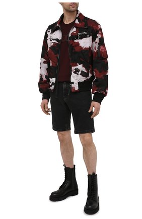 Мужская хлопковая футболка DOLCE & GABBANA бордового цвета по цене 47050 руб., арт. G8M02Z/FU7EQ | Фото 2 Мужская хлопковая футболка DOLCE & GABBANA бордового цвета, арт. G8M02Z/FU7EQ | Фото 2