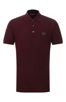 Мужское хлопковое поло DOLCE & GABBANA бордового цвета по цене 39500 руб., арт. G8MM8Z/G7VLA | Фото 1 Мужское хлопковое поло DOLCE & GABBANA бордового цвета, арт. G8MM8Z/G7VLA | Фото 1
