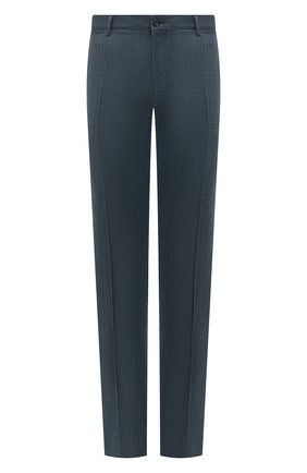 Мужские шерстяные брюки DOLCE & GABBANA бирюзового цвета по цене 54800 руб., арт. GY7BMT/FU217 | Фото 1 Мужские шерстяные брюки DOLCE & GABBANA бирюзового цвета, арт. GY7BMT/FU217 | Фото 1