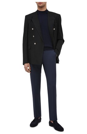 Мужские замшевые лоферы TOD’S темно-синего цвета по цене 46550 руб., арт. XXM02E0ED600A6 | Фото 2 Мужские замшевые лоферы TOD’S темно-синего цвета, арт. XXM02E0ED600A6 | Фото 2