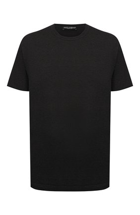 Мужская хлопковая футболка DOLCE & GABBANA темно-серого цвета по цене 23650 руб., арт. 0101/G8FL6T/FU7EQ | Фото 1 Мужская хлопковая футболка DOLCE & GABBANA темно-серого цвета, арт. 0101/G8FL6T/FU7EQ | Фото 1