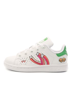 Детские кеды stan smith ADIDAS ORIGINALS белого цвета по цене 5620 руб., арт. FX5976 | Фото 2 Детские кеды stan smith ADIDAS ORIGINALS белого цвета, арт. FX5976 | Фото 2 (Материал внутренний: Текстиль)