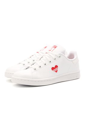 Детские кеды stan smith ADIDAS ORIGINALS белого цвета по цене 5620 руб., арт. FY4481 | Фото 1 Детские кеды stan smith ADIDAS ORIGINALS белого цвета, арт. FY4481 | Фото 1 (Материал внутренний: Текстиль)