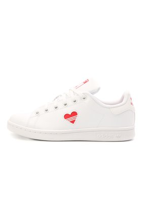 Детские кеды stan smith ADIDAS ORIGINALS белого цвета по цене 5620 руб., арт. FY4481 | Фото 2 Детские кеды stan smith ADIDAS ORIGINALS белого цвета, арт. FY4481 | Фото 2 (Материал внутренний: Текстиль)