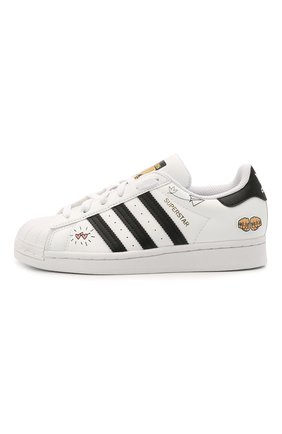 Детские кеды superstar ADIDAS ORIGINALS белого цвета по цене 5620 руб., арт. FX5202 | Фото 2 Детские кеды superstar ADIDAS ORIGINALS белого цвета, арт. FX5202 | Фото 2 (Материал внешний: Кожа)