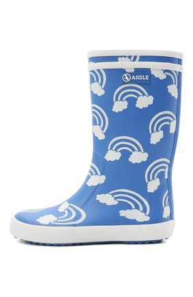 Детские резиновые сапоги AIGLE синего цвета по цене 4395 руб., арт. 2527E3/L0LLY P0P PRINT | Фото 2 Детские резиновые сапоги AIGLE синего цвета, арт. 2527E3/L0LLY P0P PRINT | Фото 2