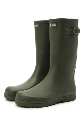 Детские резиновые сапоги AIGLE хаки цвета по цене 3815 руб., арт. S03613/W00DYP0P2 | Фото 1 Детские резиновые сапоги AIGLE хаки цвета, арт. S03613/W00DYP0P2 | Фото 1