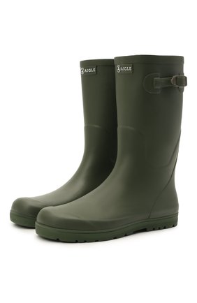 Детские резиновые сапоги AIGLE хаки цвета по цене 4220 руб., арт. S03614/W00DYP0P2 | Фото 1 Детские резиновые сапоги AIGLE хаки цвета, арт. S03614/W00DYP0P2 | Фото 1