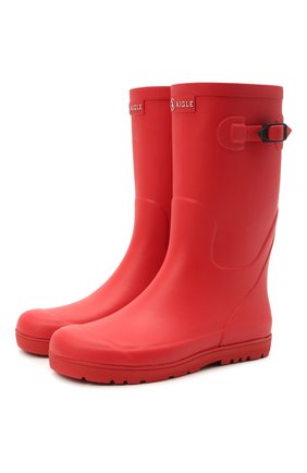 Детские резиновые сапоги AIGLE красного цвета по цене 4220 руб., арт. S03624/W00DYP0P2 | Фото 1 Детские резиновые сапоги AIGLE красного цвета, арт. S03624/W00DYP0P2 | Фото 1 (Материал внутренний: Текстиль; Кросс-КТ: резиновые; Материал внешний: Резина)
