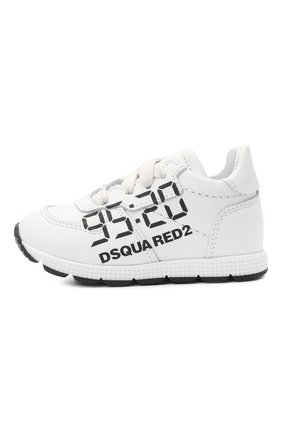 Детские кожаные кроссовки DSQUARED2 белого цвета по цене 24200 руб., арт. 66901/KIPS/18-27 | Фото 2 Детские кожаные кроссовки DSQUARED2 белого цвета, арт. 66901/KIPS/18-27 | Фото 2 (Материал внутренний: Натуральная кожа; Стили: Гранж; Материал внешний: Кожа; Региональные ограничения белый список (Axapta Mercury): RU)