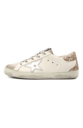 Детские кожаные кеды superstar GOLDEN GOOSE DELUXE BRAND белого цвета по цене 19950 руб., арт. GYF00102.F000980 | Фото 2 Детские кожаные кеды superstar GOLDEN GOOSE DELUXE BRAND белого цвета, арт. GYF00102.F000980 | Фото 2 (Материал внутренний: Натуральная кожа; Материал внешний: Кожа)