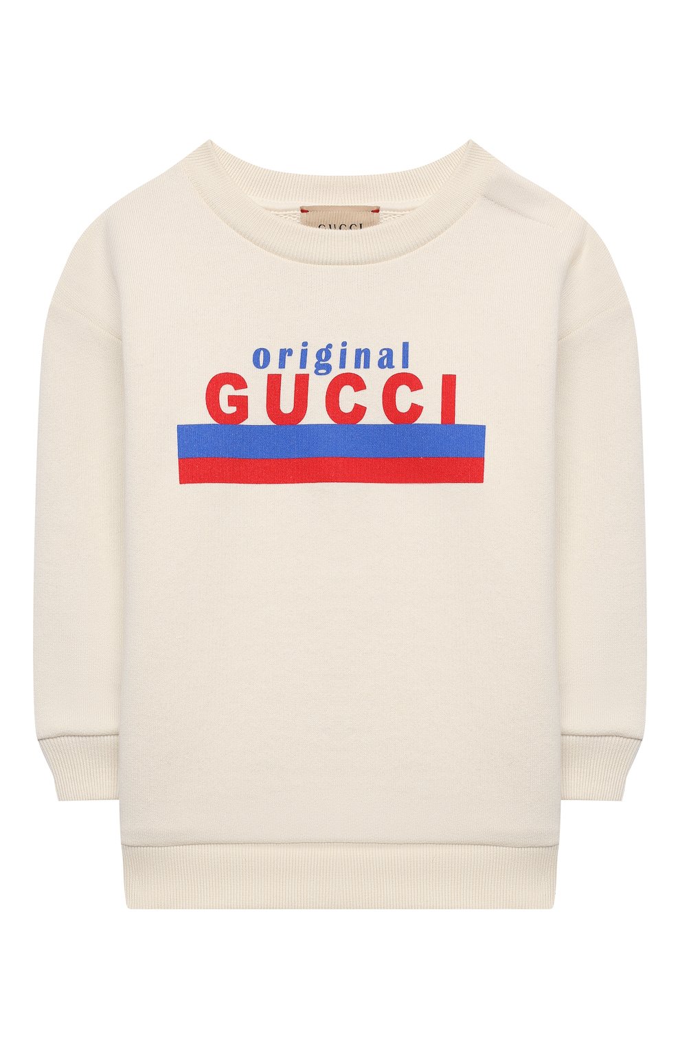 Детский хлопковый свитшот GUCCI белого цвета, арт. 629430/XJC7C | Фото 1