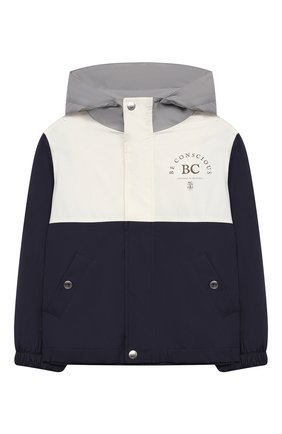 Детская ветровка с капюшоном BRUNELLO CUCINELLI синего цвета по цене 42150 руб., арт. BM45A0917B | Фото 1 Детская ветровка с капюшоном BRUNELLO CUCINELLI синего цвета, арт. BM45A0917B | Фото 1 (Рукава: Длинные; Материал подклада: Хлопок; Материал внешний: Синтетический материал; Кросс-КТ: Ветровка; Ростовка одежда: 10 - 11 лет | 140 - 146см, 8 лет | 128 см)