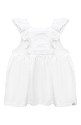 Детский топ TARTINE ET CHOCOLAT белого цвета по цене 5980 руб., арт. TS10021/18M-3A | Фото 1 Детский топ TARTINE ET CHOCOLAT белого цвета, арт. TS10021/18M-3A | Фото 1