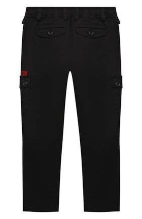 Детские хлопковые брюки DOLCE & GABBANA черного цвета по цене 23100 руб., арт. L43P26/G7YGG/8-14 | Фото 2 Детские хлопковые брюки DOLCE & GABBANA черного цвета, арт. L43P26/G7YGG/8-14 | Фото 2