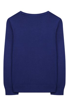 Детский пуловер из вискозы EMPORIO ARMANI синего цвета по цене 11350 руб., арт. 3K4M58/4MFPZ | Фото 2 Детский пуловер из вискозы EMPORIO ARMANI синего цвета, арт. 3K4M58/4MFPZ | Фото 2