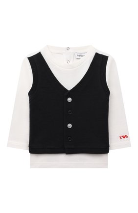 Детский хлопковая футболка EMPORIO ARMANI белого цвета по цене 8875 руб., арт. 3KHT03/4J4AZ | Фото 1 Детский хлопковая футболка EMPORIO ARMANI белого цвета, арт. 3KHT03/4J4AZ | Фото 1