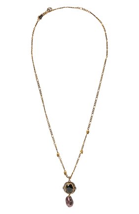 Женская колье с подвеской ALEXANDER MCQUEEN золотого цвета по цене 68400 руб., арт. 650466/I1211 | Фото 1 Женская колье с подвеской ALEXANDER MCQUEEN золотого цвета, арт. 650466/I1211 | Фото 1