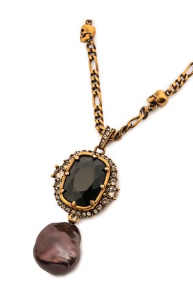 Женская колье с подвеской ALEXANDER MCQUEEN золотого цвета по цене 68400 руб., арт. 650466/I1211 | Фото 2 Женская колье с подвеской ALEXANDER MCQUEEN золотого цвета, арт. 650466/I1211 | Фото 2