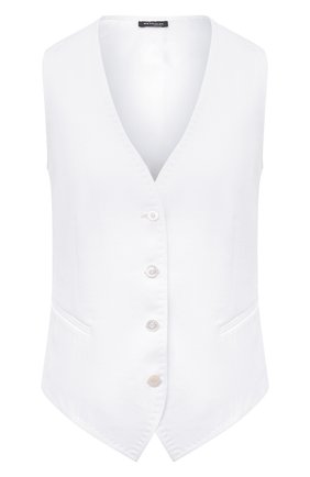 Женский льняной жилет KITON белого цвета по цене 121500 руб., арт. D47456K01057 | Фото 1 Женский льняной жилет KITON белого цвета, арт. D47456K01057 | Фото 1