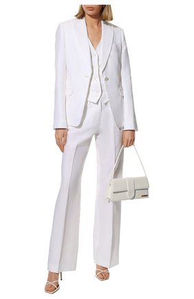 Женский льняной жилет KITON белого цвета по цене 135500 руб., арт. D47456K01057 | Фото 2 Женский льняной жилет KITON белого цвета, арт. D47456K01057 | Фото 2 (Материал подклада: Шелк; Длина (верхняя одежда): Короткие; Материал внешний: Лен; Рукава: Без рукавов; Принт: Без принта; Женское Кросс-КТ: Жилет-одежда; Региональные ограничения белый список (Axapta Mercury): RU)