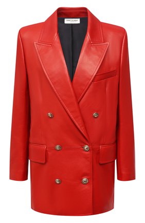 Женский кожаный жакет SAINT LAURENT красного цвета по цене 527000 руб., арт. 648330/Y50A2 | Фото 1 Женский кожаный жакет SAINT LAURENT красного цвета, арт. 648330/Y50A2 | Фото 1