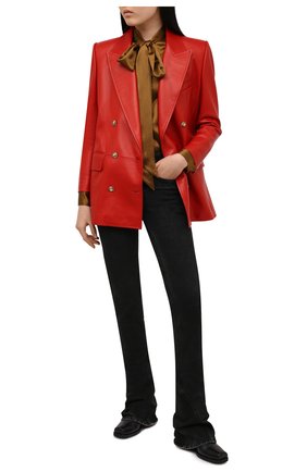 Женский кожаный жакет SAINT LAURENT красного цвета по цене 527000 руб., арт. 648330/Y50A2 | Фото 2 Женский кожаный жакет SAINT LAURENT красного цвета, арт. 648330/Y50A2 | Фото 2