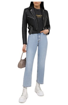 Женская хлопковая футболка ALEXANDER WANG темно-серого цвета по цене 25700 руб., арт. UCC1211030 | Фото 2 Женская хлопковая футболка ALEXANDER WANG темно-серого цвета, арт. UCC1211030 | Фото 2